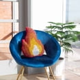thumbnail image 2 of Sparkles Home Fire Emoji Shaped Pillow, Luminous Rhinestones on Red Velvet, 2 of 2