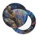 thumbnail image 2 of Disketp Rainbow Astronaut Space Landscape Funda Redonda para Taburete, Funda de Cojín para Silla de Bar Suave y Elástica-12 inch, 2 of 7