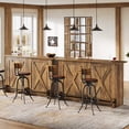 thumbnail image 6 of Tribesigns 63-Inch Bar Table, 2-Tier Bar Cabinet Height Pub Table with Footrest, Modern Coffee Cabinet for Home Kitchen, Large Home Unit Liquor Furniture, Bistro, Dining Room, Living Room, Brown, 6 of 21