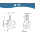 thumbnail image 2 of 12Pcs Stainless Steel Leaf Pendant Four Leaf Clover Jewelry Making Pendants and Charms with Clasp for DIY Women DIY Bracelet Earring Necklace Hole: 4x10mm, 2 of 7