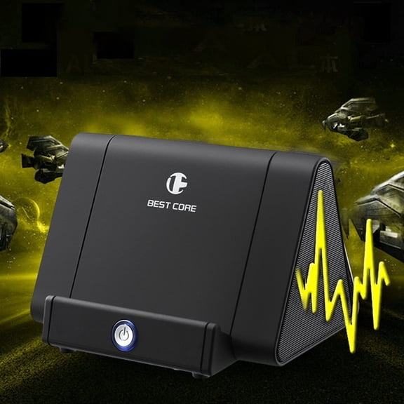 RKZDSR Intelligent Resonance Wireless Phone Amplifier Speaker - Wireless Induction Speaker with Mobile Phone Holder, Hands-Free Call, and Ultra-Long Battery Life