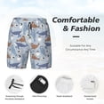 thumbnail image 3 of Haiem Seal Fox Seagull Whales Mens Swim Trunks with Compression Liner 2 in 1 Swimming Shorts Stretch Swimwear Quick Dry,Board Shorts-Small, 3 of 9