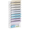 thumbnail image 1 of Archivador de pared Marbrasse de 11 niveles para colgar en metal blanco, 1 of 7