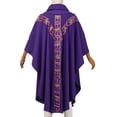 thumbnail image 2 of Vêtements d'Église Prêtre Clergé Chasuble Catholique Tenue de Messe Robe Col Rond, 2 of 4