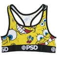 thumbnail image 1 of SpongeBob SquarePants Faces Microfiber Blend PSD Sports Bra-2XLarge, 1 of 2