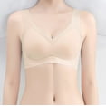thumbnail image 5 of Lovskoo Womens Bras Summer Comfortable Thin Backless Seamless Wireless Ice Silk Plus Size Underwear Daily Wear Beige, 5 of 6