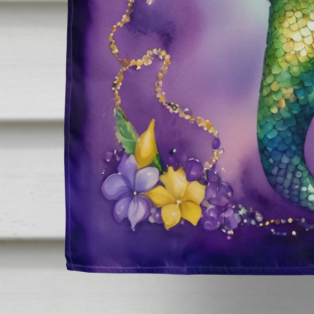 Mermaid Mardi Gras House Flag 28 in x 40 in