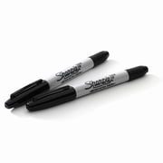 Sharpie Twin Tip Permanent Markers, Fine and Ultra Fine, Black, 2 Count