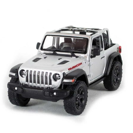 5" Die-cast: 2018 Jeep Wrangler Rubicon Conv. (Silver) 1/34 Scale