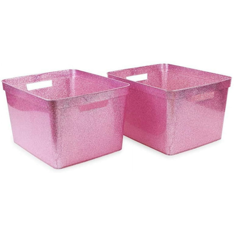 Isaac Jacobs Glitter Beauty Accessories Pink Glitter Storage