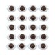 thumbnail image 4 of Feelfreeau - Juego de 20 piezas de 0,4 x 0,5 pulgadas, de ojos simulados para muñecas, accesorio de forma ovalada Marrón Macarena Globos oculares de simulación, 4 of 8