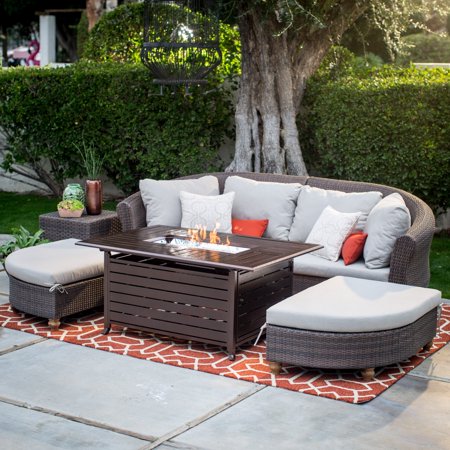 Belham Living Sofa Sectional Set With Longmont Fire Pit Walmart Com