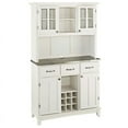 thumbnail image 1 of Homestyles Buffet of Buffets Wood Buffet with Hutch in Off White, 1 of 19