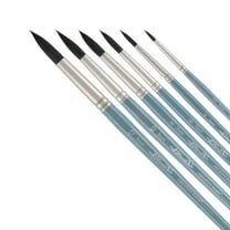 Mimik Professional Watercolor Brushes - Round Set of 6  - Synthetic Squirrel Hair - Natural Bristle Artist Brushes for Watercolors, Gouache & Acrylics - Imitates Natural Squirrel and Sable Hair