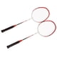 thumbnail image 4 of 2 raquetas de bádminton profesionales con mango cómodo, raqueta de práctica de bádminton para niños y adultos, color rojo, 4 of 14