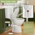 thumbnail image 3 of SUPERFLO 19 Inch Tall Toilet | Rear Outlet High Toilets For Seniors And Tall People | Rear Discharge Toilet  | Extra Tall Toilets With Enhanced Comfort Chair Seat & Dual Flush System, 3 of 7