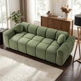 thumbnail image 5 of Aukfa 99" Oversized Cloud Sofa Boneless Couch 4-Seater Tufted Upholstered Sofa for Living Room, 2 Pillows, Corduroy, Green, 5 of 9