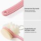 thumbnail image 4 of 2 Pack Shower Body Brushes with Bristles and Loofah Bath Brush with Long Handle Back Scrubber for Shower for Men and Women Blue and Pink, 4 of 5