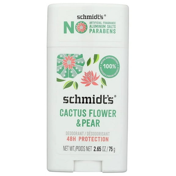 Schmidts Natural Deodorant Stick Cactus Flower & Pear, 2.65 oz..