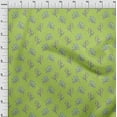 thumbnail image 3 of oneOone Cotton Jersey Green Fabric Leaves & Flower Floral Sewing Fabric By The Yard Printed Diy Clothing Sewing Supplies 58 Inch Wide, 3 of 4
