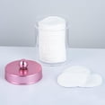 thumbnail image 4 of ABCISI 3 Pack Qtip Holder - Apothecary Jars with Lids, Bathroom Organizers and Wooden Waterproof Tray for Cotton Balls,Swabs,Floss Picks,Hair Ties,Pink Clear Vintage Bathroom Decor Jar Set (Pink), 4 of 7