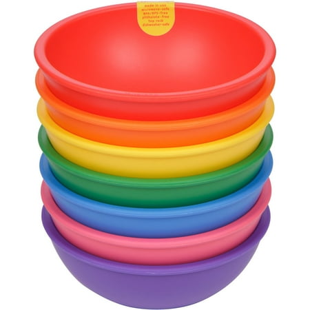 Lollaland Toddler Bowls BPA Free | Plastic Microwave Safe Kids Bowls | Infant & Baby Feeding Bowls | Great Toddler Cereal Bowl | 7 Pack Bowl