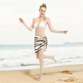 thumbnail image 5 of Bingfone Gold Flamingo Women's Sarong Swimsuit Cover Ups Bathing Suit Coverups Chiffon Beach Wrap Skirts, 5 of 7