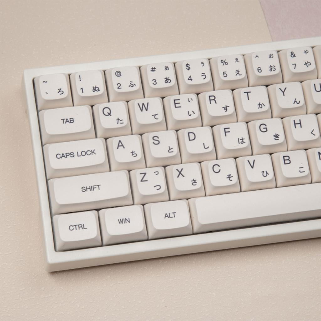 Mechanical Keyboard Keycaps Replacement 120pcs Minimalist White Keycap Set English Japanese Korean Russian