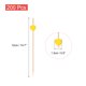 thumbnail image 2 of Uxcell 200Pcs Palillos de cóctel en forma de corazón de bambú para bebidas, alimentos y frutas, Amarillo, 2 of 6