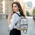 thumbnail image 6 of FORMRS Mini Backpack Purse for Women Travel Daypack Casual Shoulder Bag, Winter Village, 6 of 7
