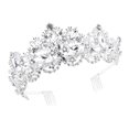 thumbnail image 3 of FENGGUIQU Luxurious Zinc Alloy Bridal Crown - Eye-Catching Wedding Headdress, 3 of 8