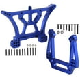thumbnail image 1 of 2-Pack Aluminum Front and Rear Shock Tower Set Upgrade Parts for 1/10 Traxxas 2WD Slash Stampede Rustler VXL Blue-Anodized, 1 of 4