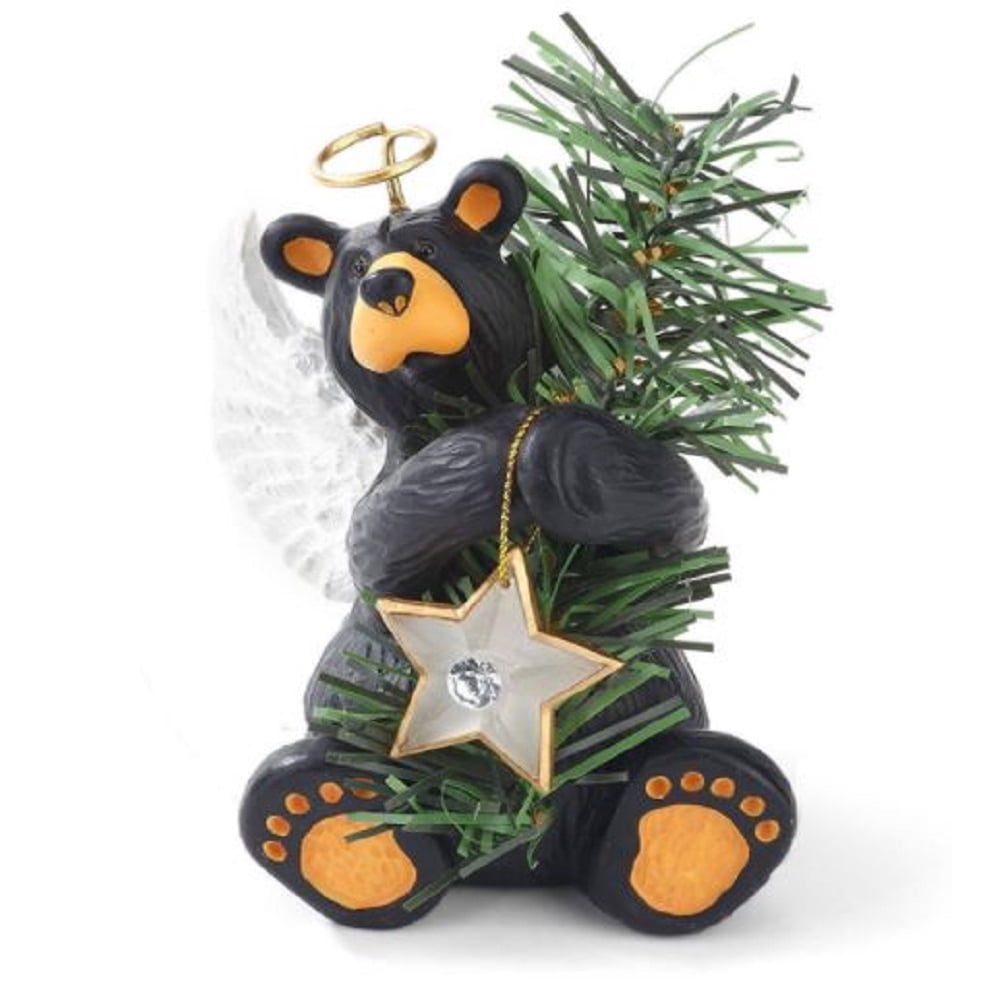 Jeff Fleming Bearfoots Angel Bear with Star Christmas Tree Topper