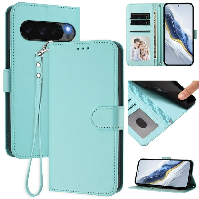 Funda Cartera GANGXUN para Google Pixel 10/10 Pro – Cierre Magnético, Protección RFID, Correa Desmontable, Compatible con Carga Inalámbrica