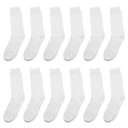 

12 Pairs Women s Crew Socks Fancy Novelty Designed Size 9-11 White
