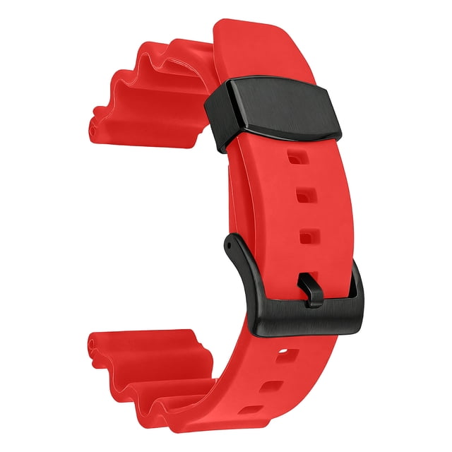 22 mm, adecuado para precisión SKX007 Anillo metálico de tortuga Correa de reloj de goma con anillo de acero de silicona en relieve
