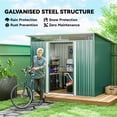 thumbnail image 4 of Outsunny 8.5' x 6' Garden Storage Shed with Skylight, Dark Green, 4 of 10