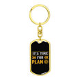 thumbnail image 4 of Il Est Temps pour Crypto Plan en Acier Inoxydable Ou 18k or Premium Pivotant Chien Tag Porte-Clés, 4 of 8