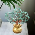 thumbnail image 3 of Piedras de árbol de cristal natural Piedras de fortuna Feng Shui Alambre Adorno de pecho Oficina en hogar base de Yotijar Árbol del dinero, 3 of 9