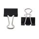 thumbnail image 3 of 12 Pcs Office Files Documents Metal Black Binder Clips 25mm Width, 3 of 5