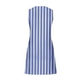 thumbnail image 5 of Ftwytp Women's Summer Casual Sleeveless Dresses V Neck Lace Tank Dress Loose Flowy Stripe Printed Sundress with Pockets Women's Stripe Printed Lace Sleeveless Pocket V-Neck Dress, 5 of 5