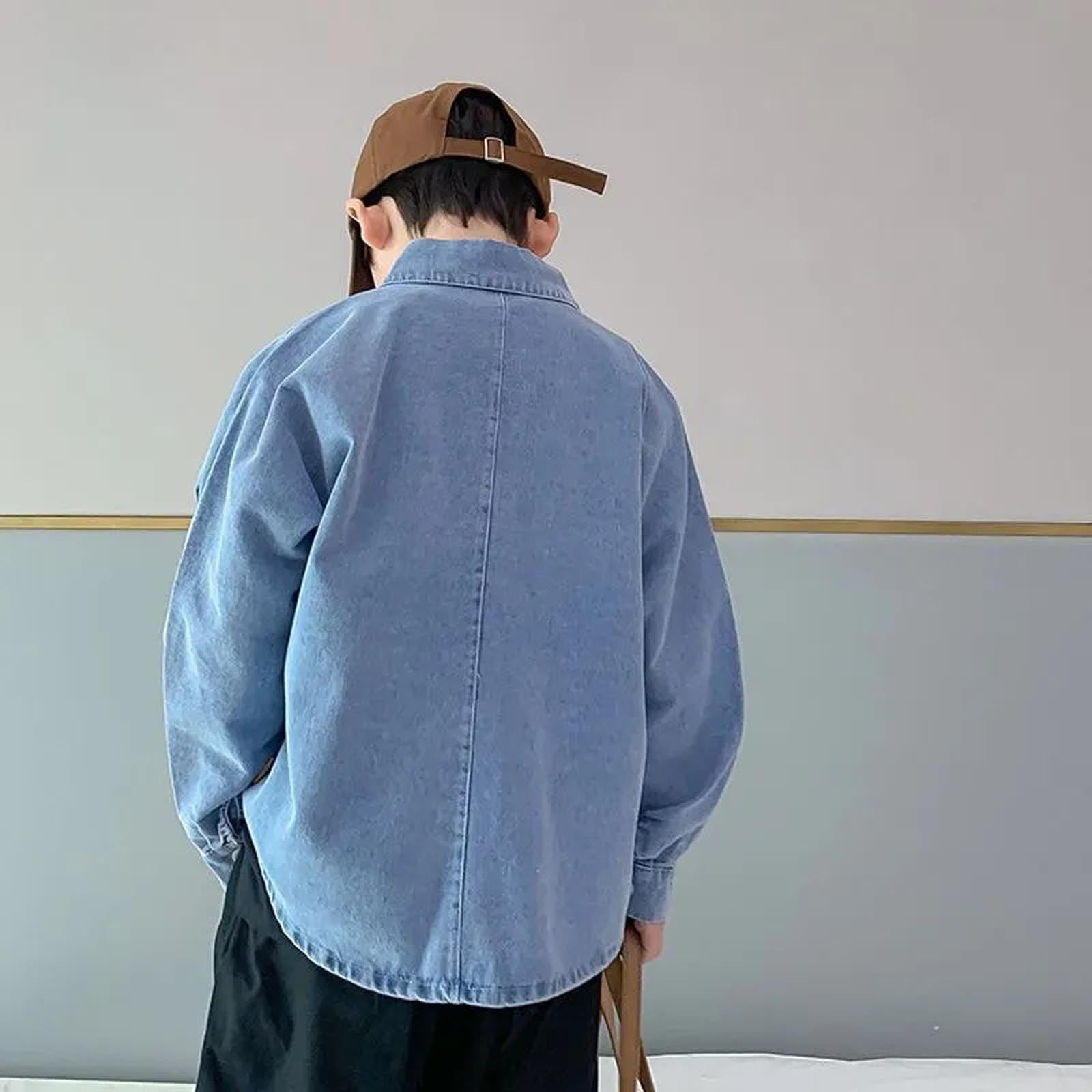 Tdoqot Boys Jean Jacket- Button Down Fashion Casual