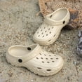 thumbnail image 7 of Rokment Womens Mens Clogs with Back Straps Wide Width Comfortable Quick Drying Closed Toe Orthopedic Walking Slip on Slippers Garden Shoes Barefoot Water Sandals for Beach Khaki Size 8.5, 7 of 7