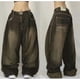 thumbnail image 4 of Pantalones vaqueros holgados lavados negros estilo Harajuku Vintage callejero para mujer Y2K gótico Hip Hop Popular Casual Joker pantalones de pierna ancha, 4 of 5