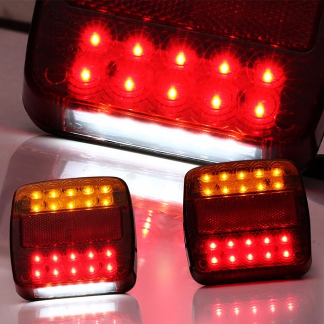 1 par de luces traseras para remolque de camión de 20 LED, indicador de señal de giro, luz de freno trasera