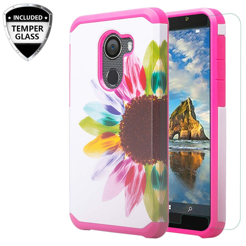 Shock Proof Silicone Case Cover for Jitterbug Smart 2, w/ Tempered