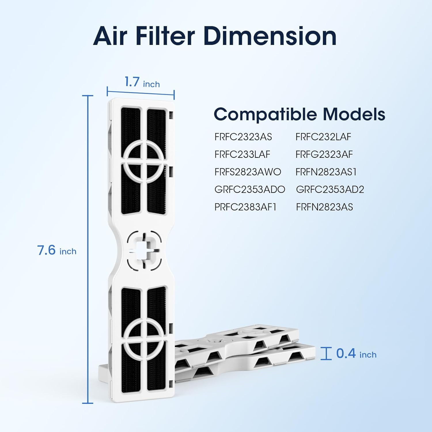 ABCISI Replacement for Frigidaire FRGPAAF2 PureAir AF-2 Refrigerator Air Filter, FRFC2323AS, FRFC232LAF, FRFC233LAF, FRFG2323AF, FRFN2823AS Air Filter (6 Pack)