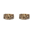 thumbnail image 2 of Minnieouse Pulseras multicapas de cuero multicolor estampado de leopardo cobre moda mujeres hombres accesorios joyería Beige 2Conjunto, 2 of 6