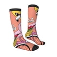 thumbnail image 3 of Haiem Flamingo Riding a Bicycle Socks, Funny Novelty Crazy Design Cotton Socks Sports Socks Knee High Socks For Men, Women,1Pairs - Gift For Working Friends, 3 of 8