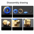thumbnail image 5 of 10/50PCS Pneumatic Fitting Air Connector PC 4mm 6mm 8mm 10mm 12mm Thread 1/8" 1/4" 3/8" 1/2" Hose Fittings Pipe Quick Connectors, 5 of 5